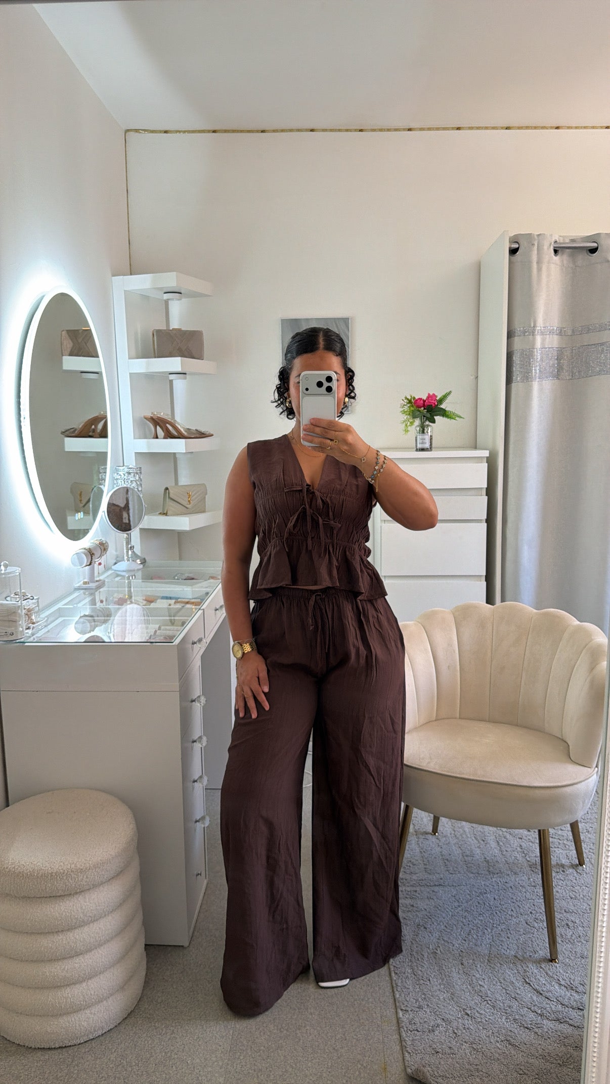 Ensemble Ayna en marron