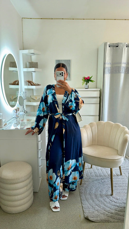 Ensemble kimono Ayline bleu
