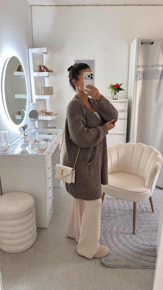 Gilet Aisof en taupe