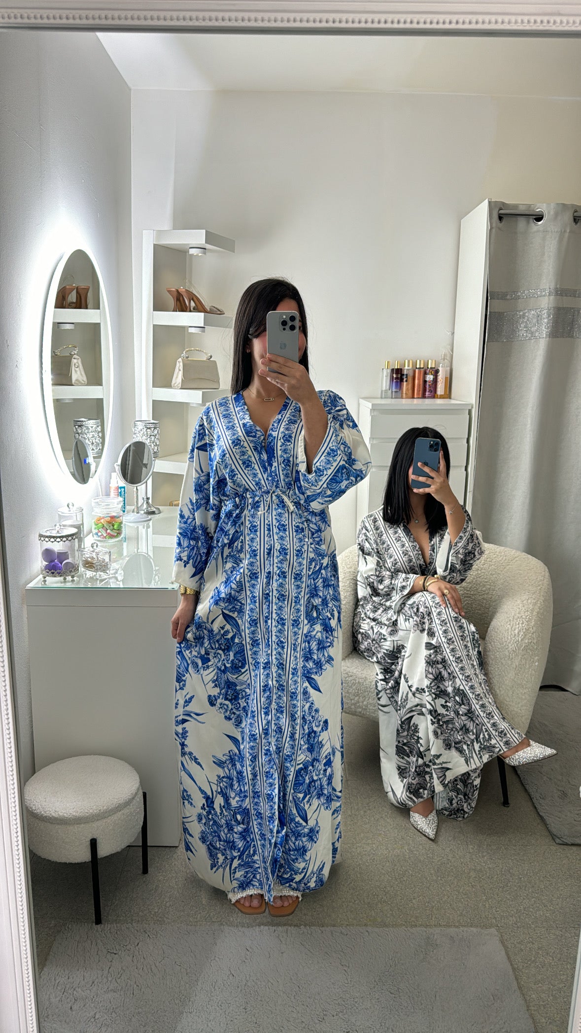 Robe kimono bleu
