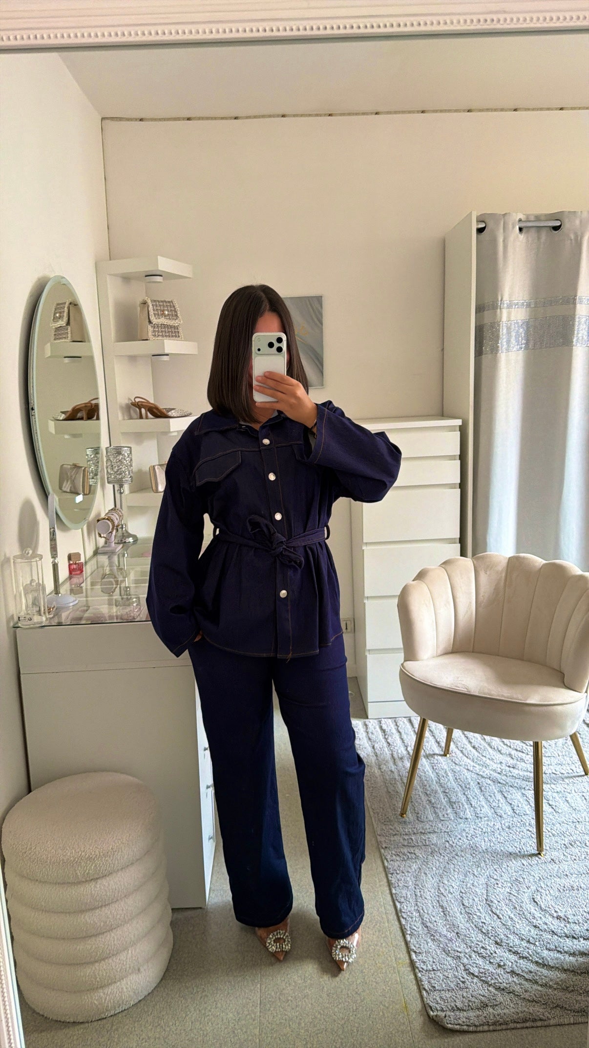 Ensemble Faïrouz bleu jean