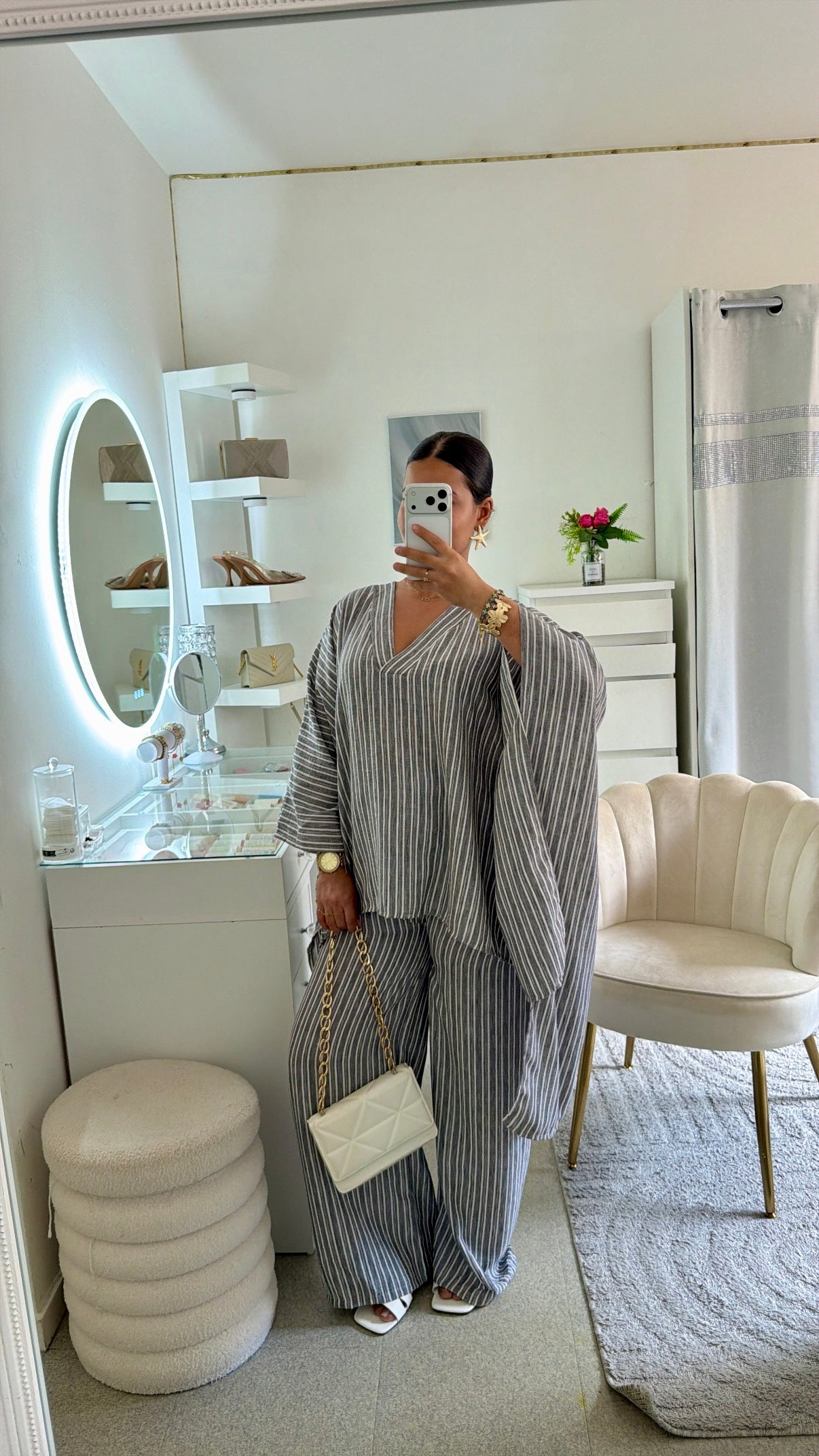Ensemble Salwa gris