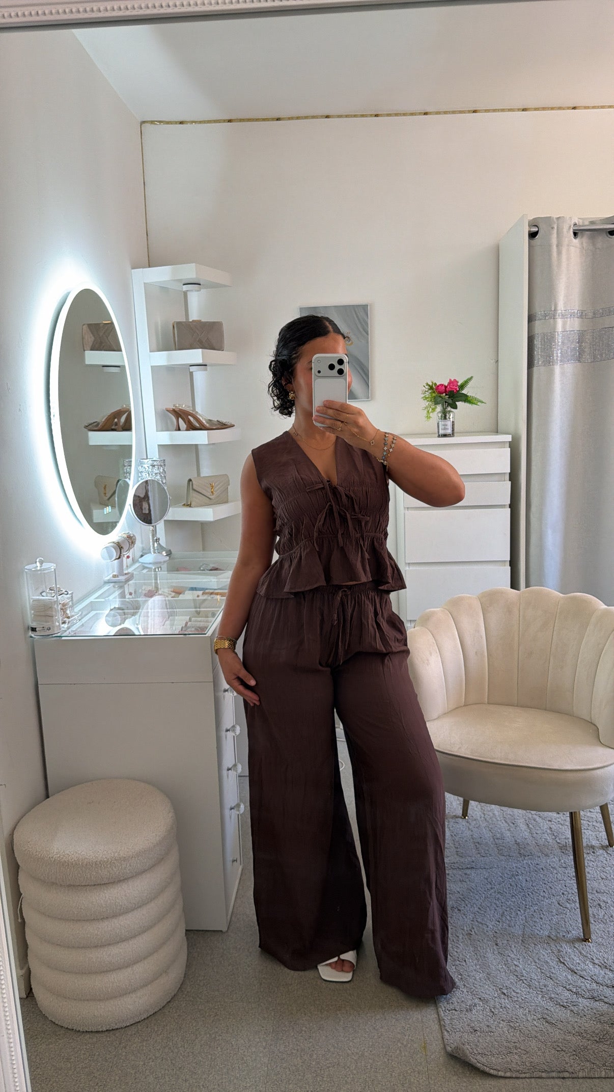 Ensemble Ayna en marron