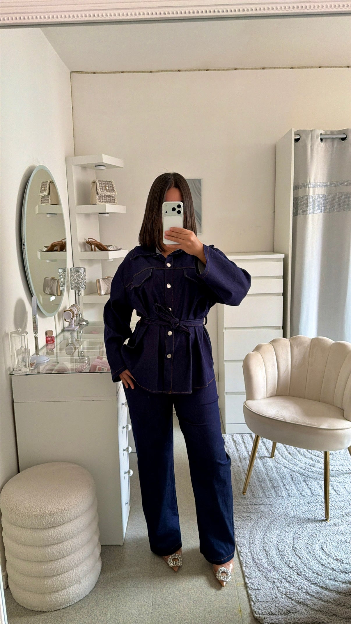 Ensemble Faïrouz bleu jean