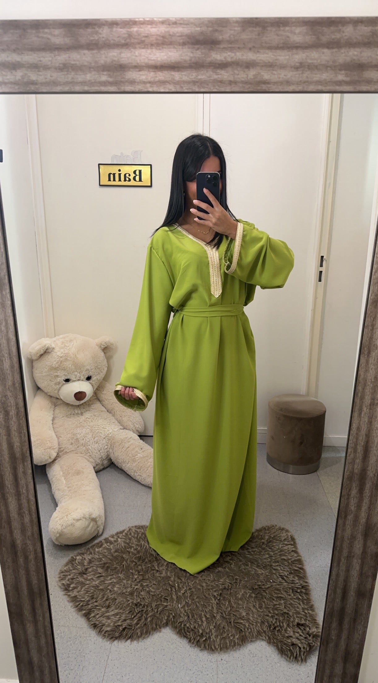 Abaya à ceinture
